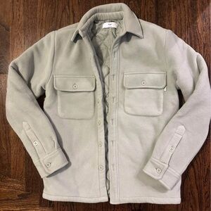 Aritzia TNA Polar Fleece Jacket - Color Dusky Green - Size 1 (Oversized Fit)